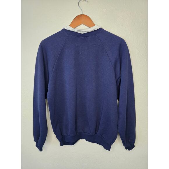 Vintage Womens Large Floral Flower Collared Sweatshirt Grandma Core 90s Sweater - Picture 8 of 13